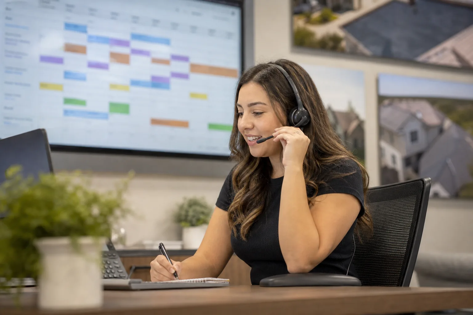 Havenridge scheduling coordinator speaking with a homeowner by phone